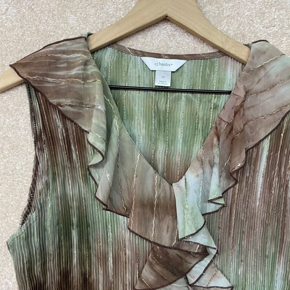 Vintage CJ Banks Tank Top Size 1X Boho Western‎ Artsy y2k - Picture 2 of 5